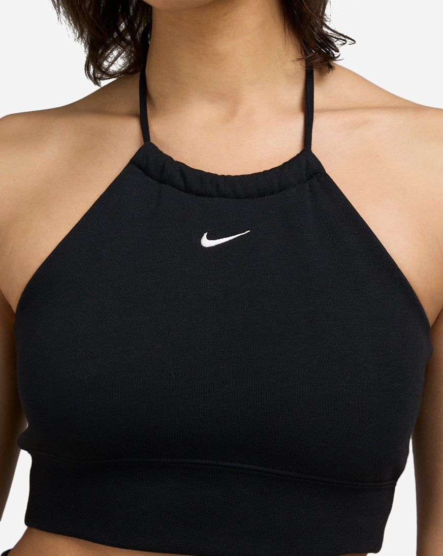 NSW Chill Terry Slim Cropped French Terry Halter Top