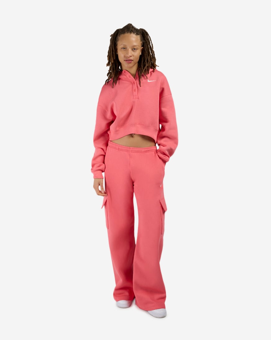NSW Phoenix Fleece Oversized Cropped Henley Hoodie