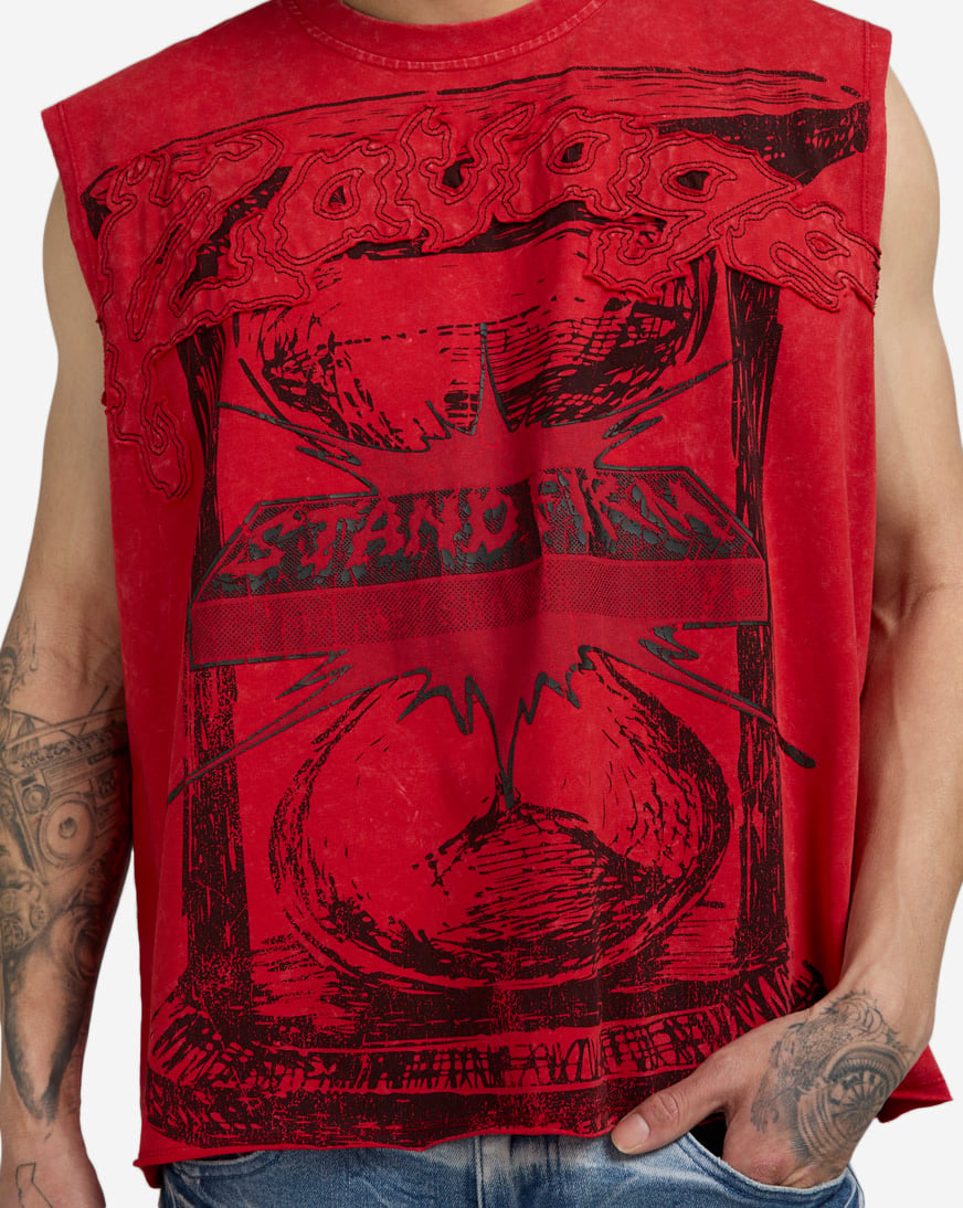 Crop Graphic Muscle Tank