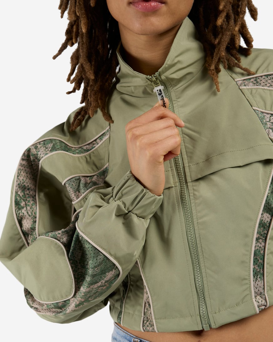 Mesh Insert Woven Track Jacket