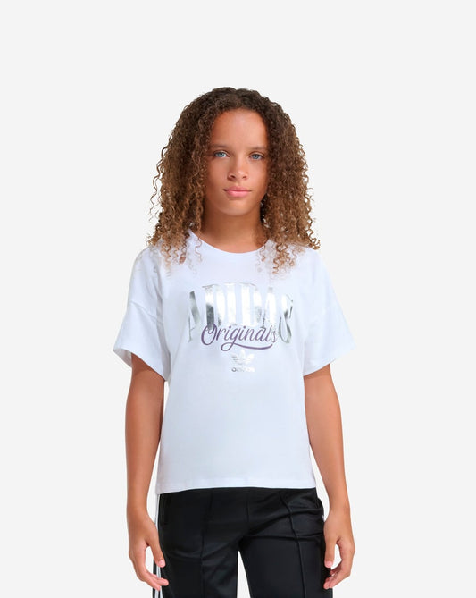 Kids' Silver Foil Logo Tee