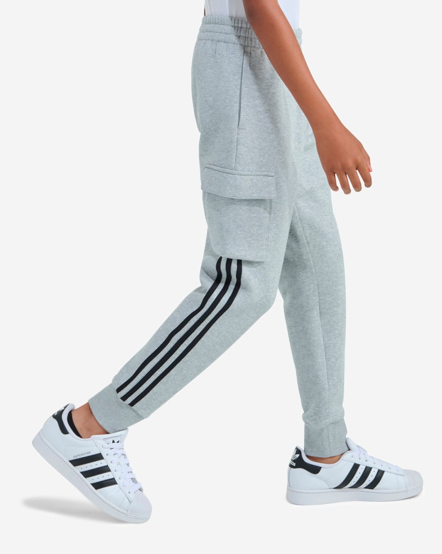 Kids' 3-Stripes Cargo Fleece Joggers