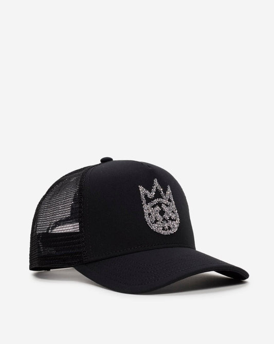 Clean Crystal Logo Mesh Back Trucker Curved Visor