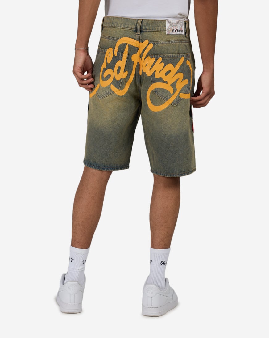 Skulls Denim Short