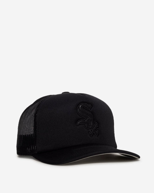 Chicago White Sox Trucker Leather Logo Adjustable Hat