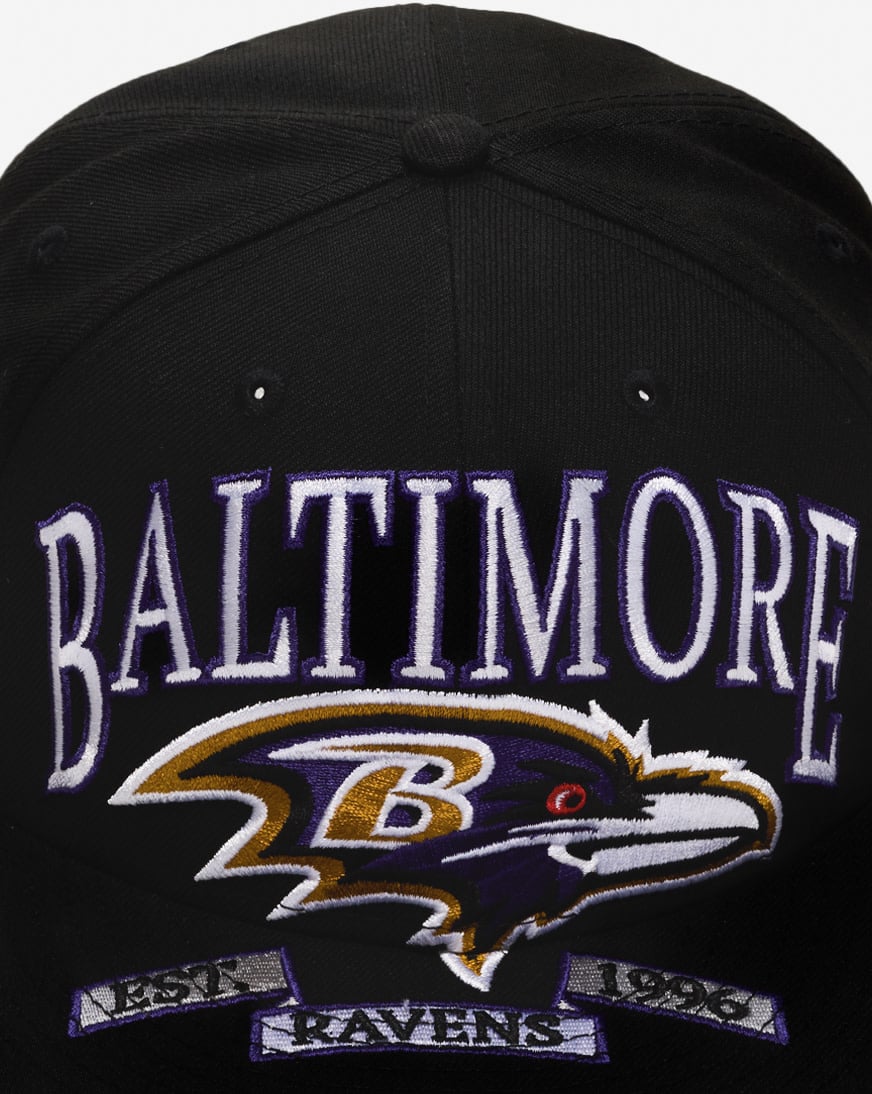 59Fifty Baltimore Ravens Oversized Script Fitted Hat