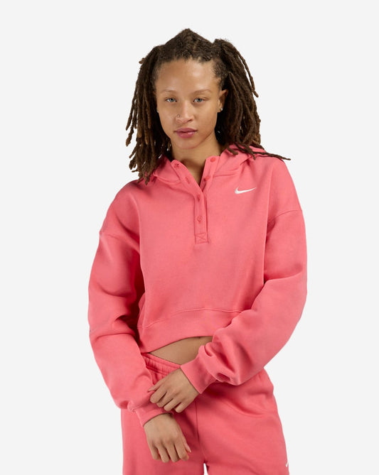 NSW Phoenix Fleece Oversized Cropped Henley Hoodie
