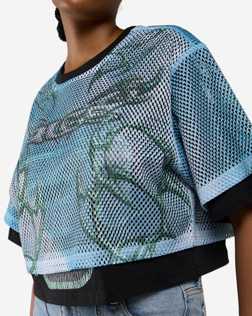 Rhinestone Cropped Jersey Tee