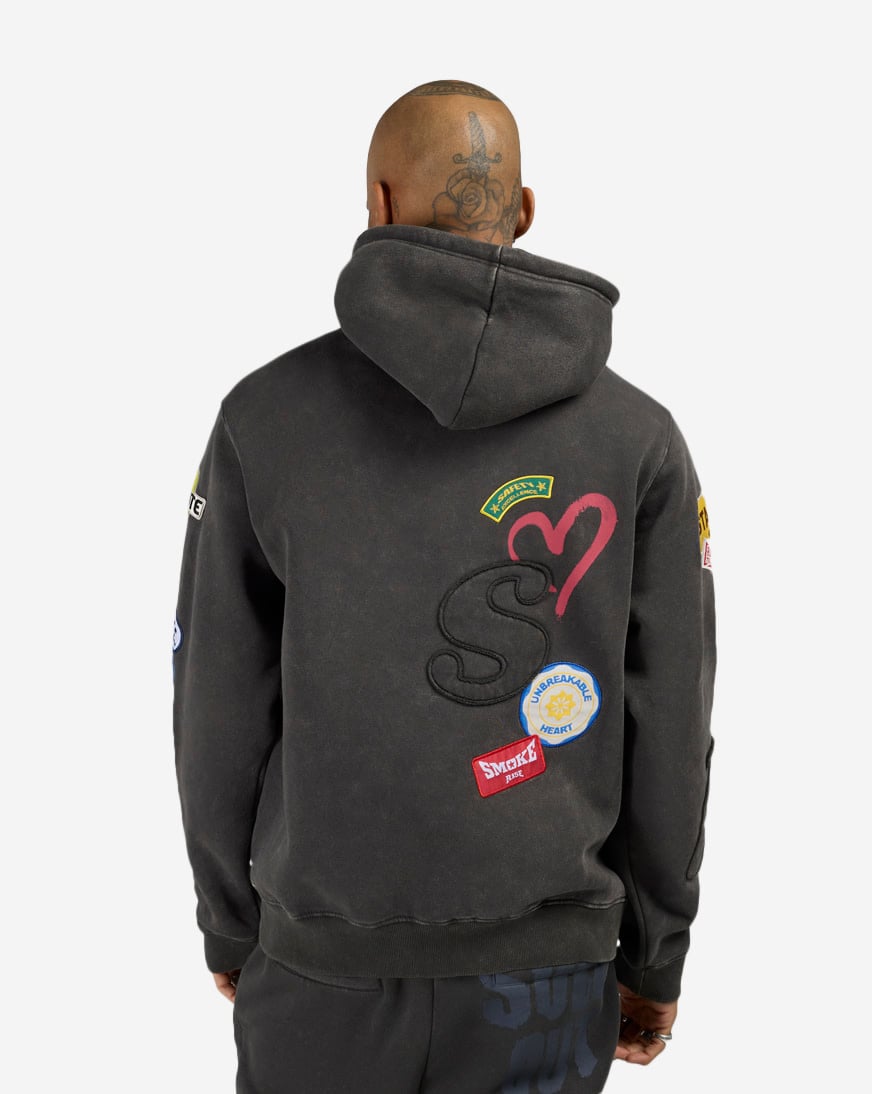 Multi Embroidery Patch Hoodie