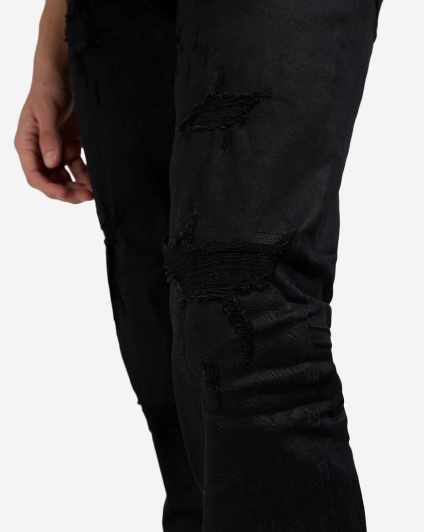 Coated Washed 5Pkt Slim Jeans