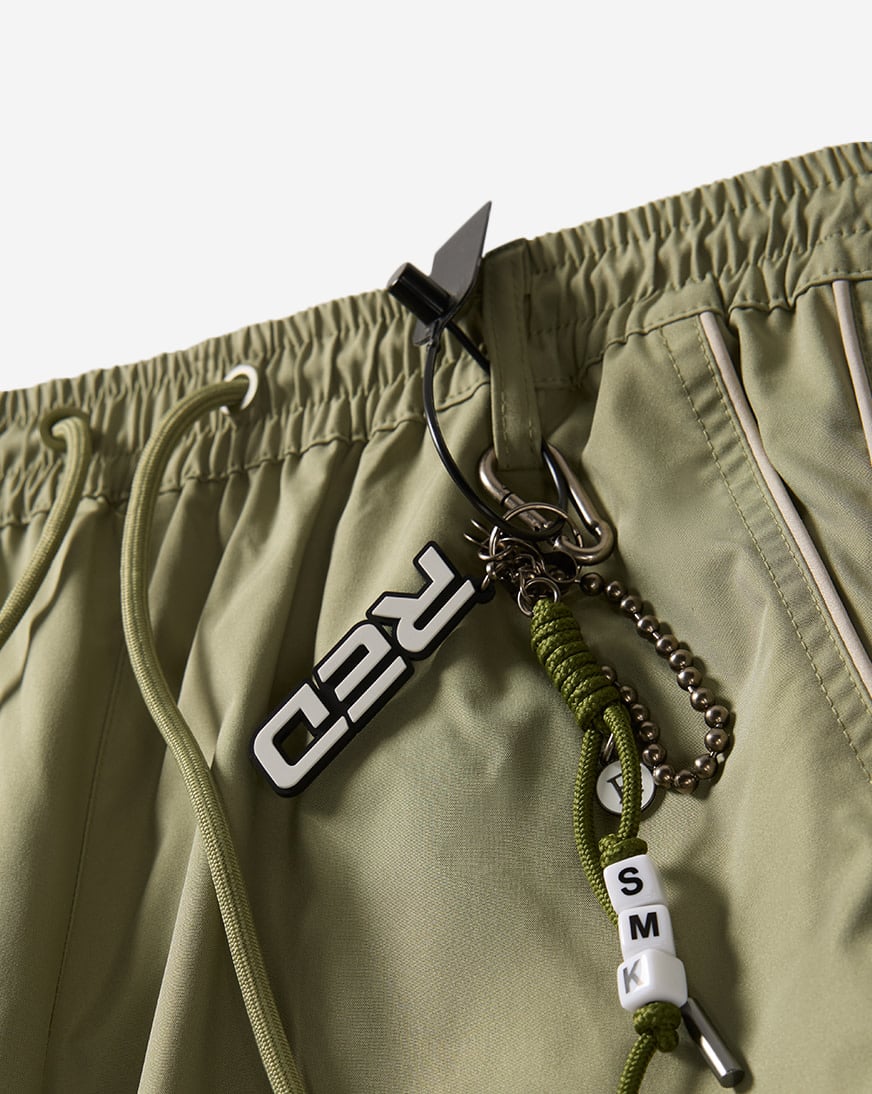 Wide Leg Mesh Insert Woven Track Pants