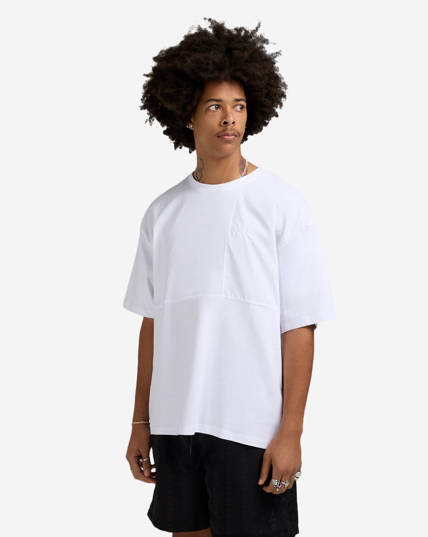 Oversized Contrast Fabric Tee