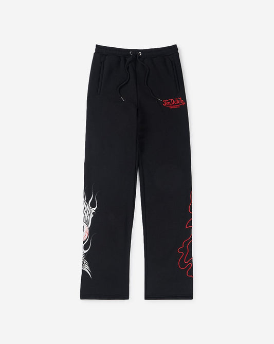Kids' Eyeball Flames Stacked Fleece Pants